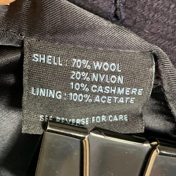 Kenneth Cole R Reaction Jacket Womens 6 Wool Cashmere Blend Lined Navy Blue - Picture 11 of 11